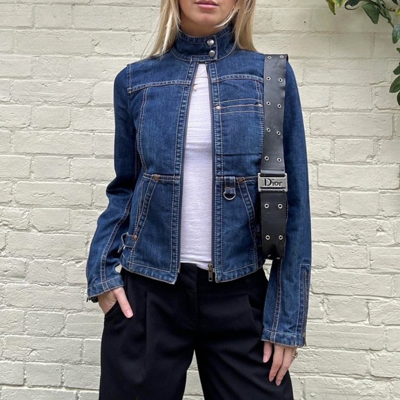 FCUK French Connection UK denim / jean jacket size 4 - Picture 3 of 7